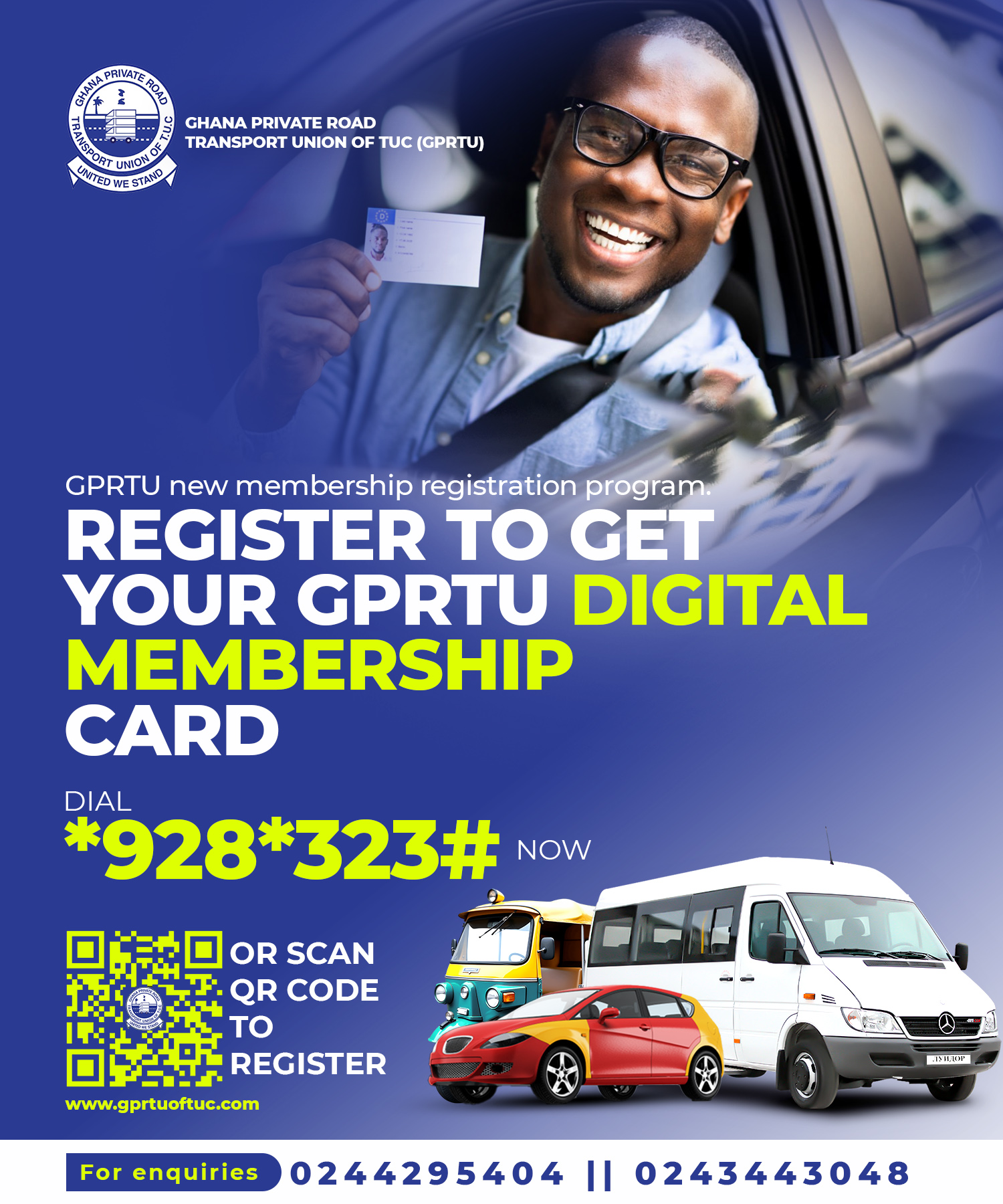 GPRTU Square Registration Card - Design 3
